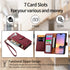 iPhone 15 Pro Max Lychee Lines Pattern Card Insert Phone Case