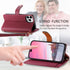 iPhone 15 Pro Max Lychee Lines Pattern Card Insert Phone Case