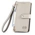 iPhone 15 Pro Max Lychee Lines Pattern Card Insert Phone Case