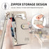 iPhone 15 Pro Max Lychee Lines Pattern Card Insert Phone Case