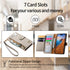 iPhone 15 Pro Max Lychee Lines Pattern Card Insert Phone Case
