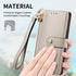 iPhone 15 Pro Max Lychee Lines Pattern Card Insert Phone Case