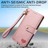 iPhone 15 Pro Max Lychee Lines Pattern Card Insert Phone Case