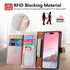 iPhone 15 Pro Max Lychee Lines Pattern Card Insert Phone Case
