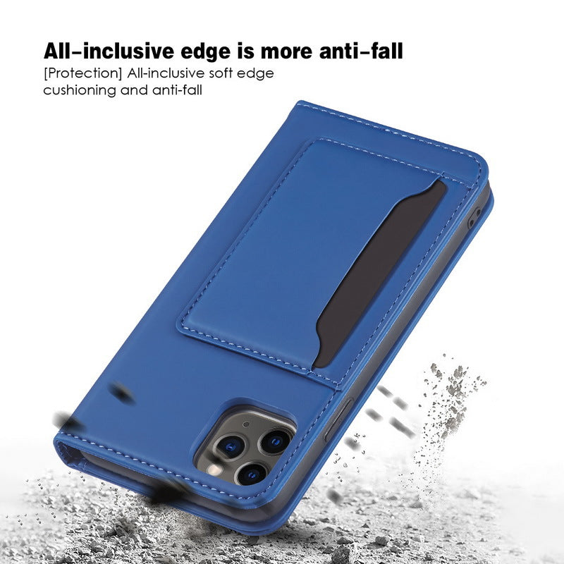iPhone 15 Pro Flip Leather Sheath Phone Case