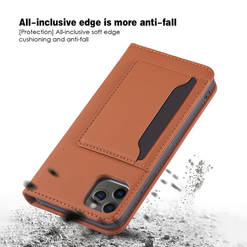 iPhone 15 Pro Flip Leather Sheath Phone Case