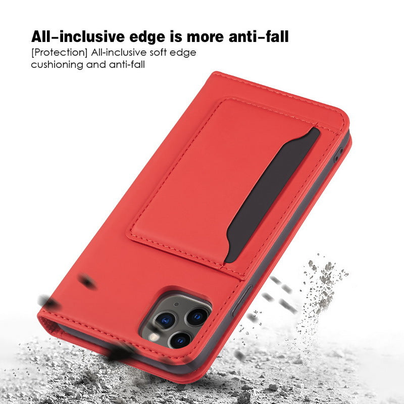 iPhone 15 Pro Flip Leather Sheath Phone Case