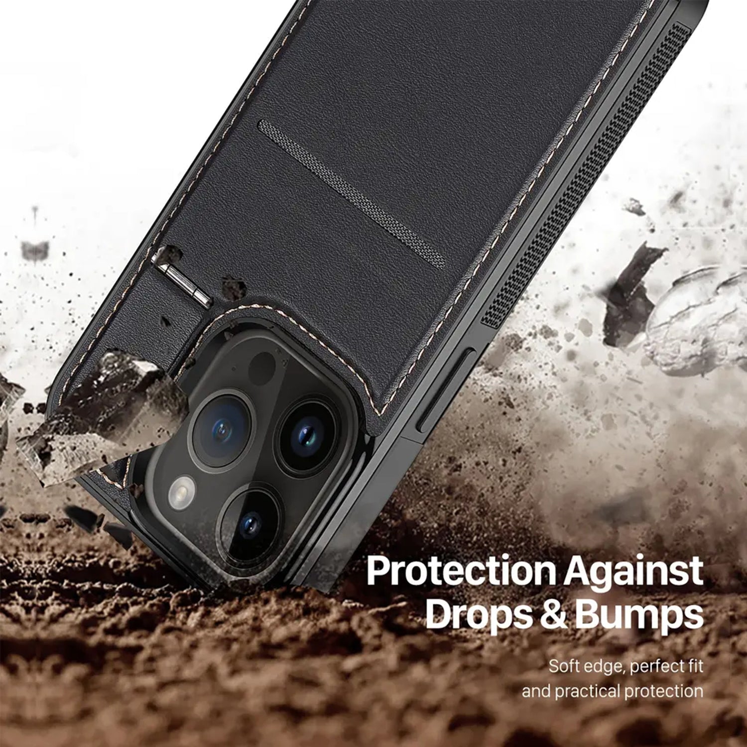 iPhone 15 Pro Max MagSafe Magnetic Insert Card Case-Black