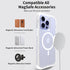 iPhone 14 Pro/13 Pro Magnetic Attraction Transparent Full Protection Heavy Phone Case