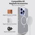 iPhone 14 Pro/13 Pro Magnetic Attraction Transparent Full Protection Heavy Phone Case