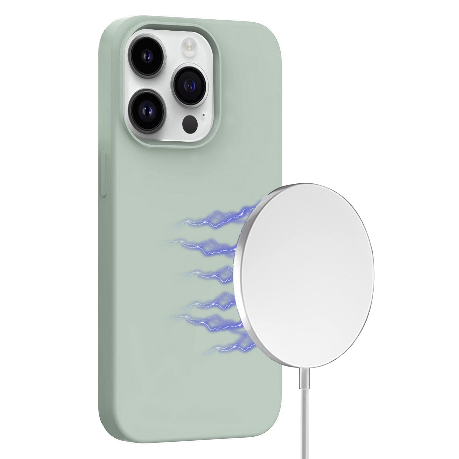 iPhone 15 Pro Magsafe Colorful Liquid Silicone Gel Rubber Case