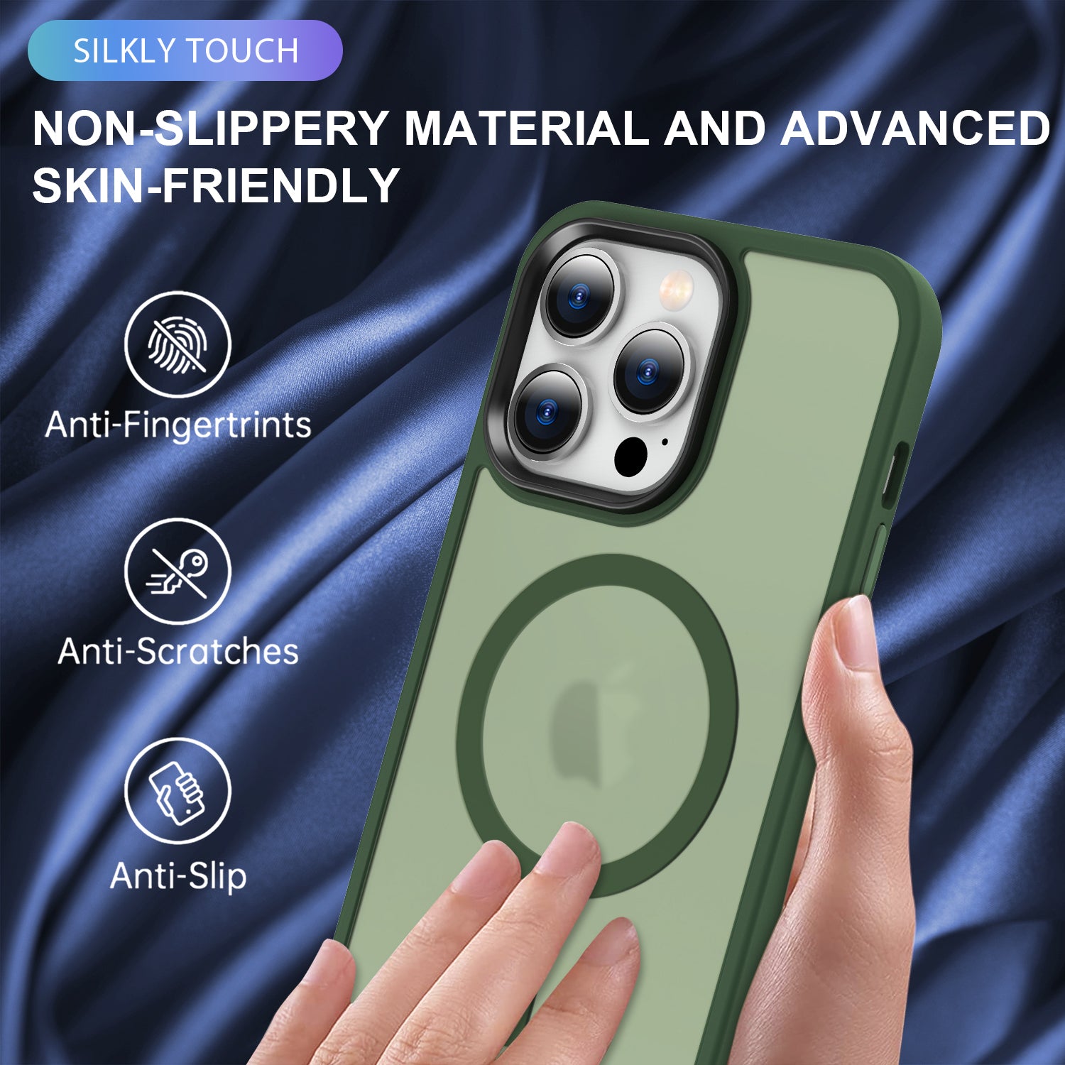 iPhone 15 Pro Max Shockproof With Magnetic Cover Case