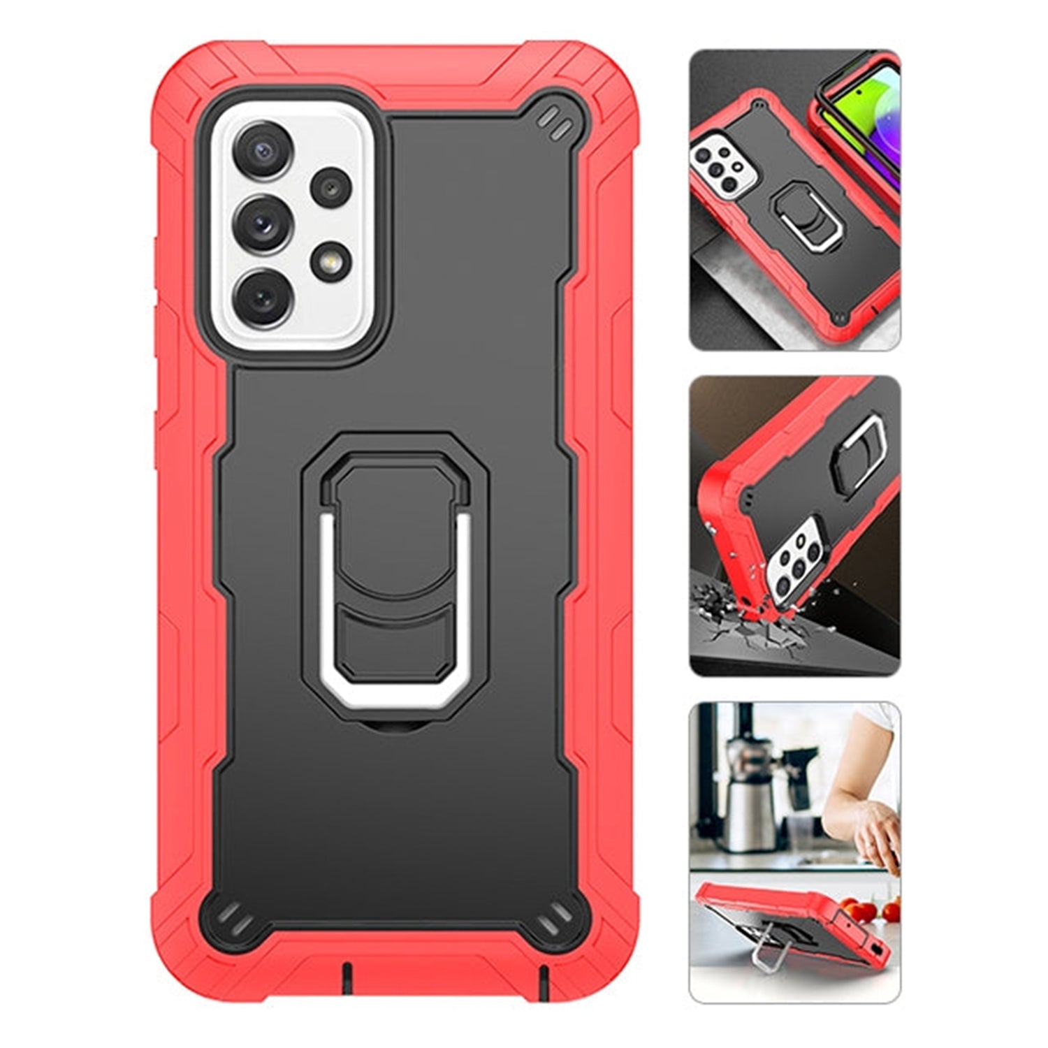 Samsung Galaxy A52(5G) Full azimuth protection hardware bracket silicone case