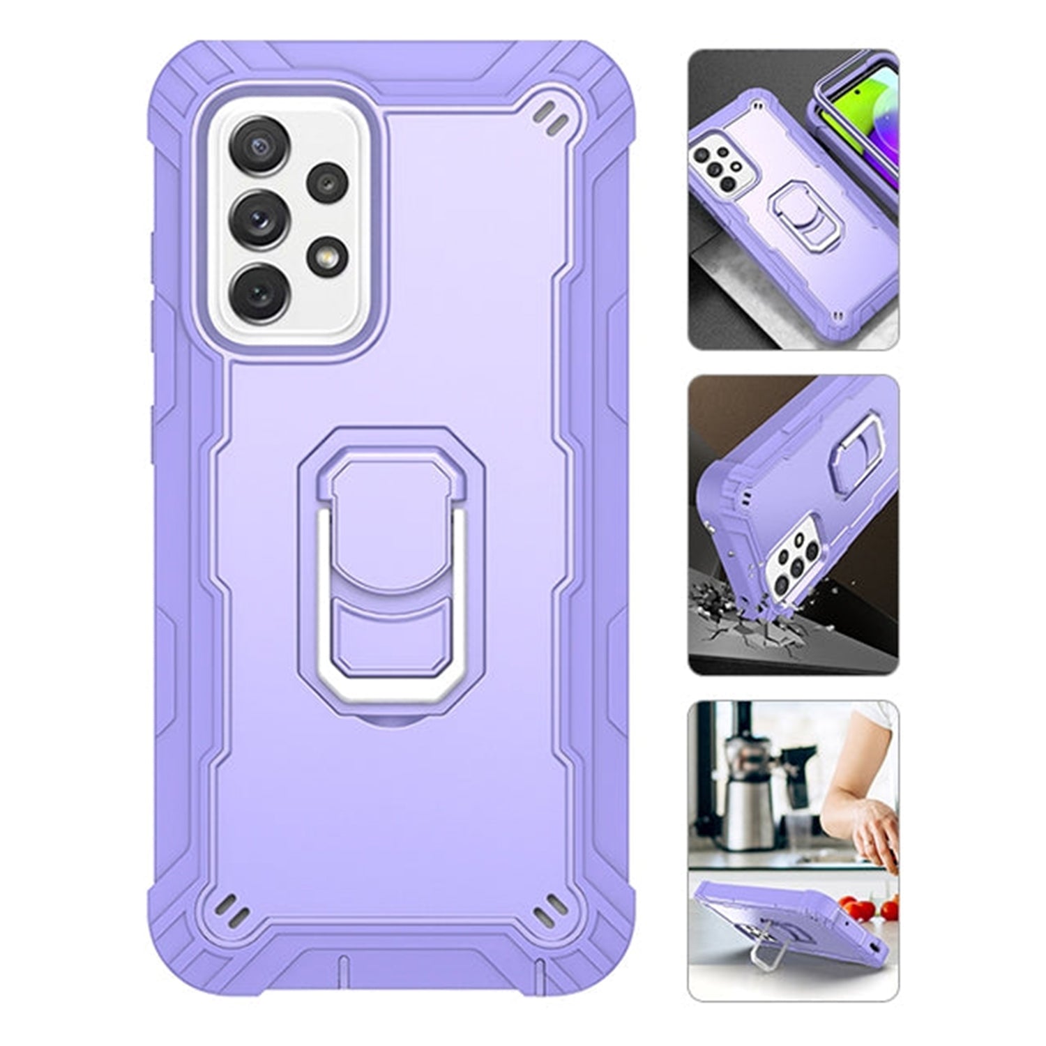 Samsung Galaxy A52(5G) Full azimuth protection hardware bracket silicone case