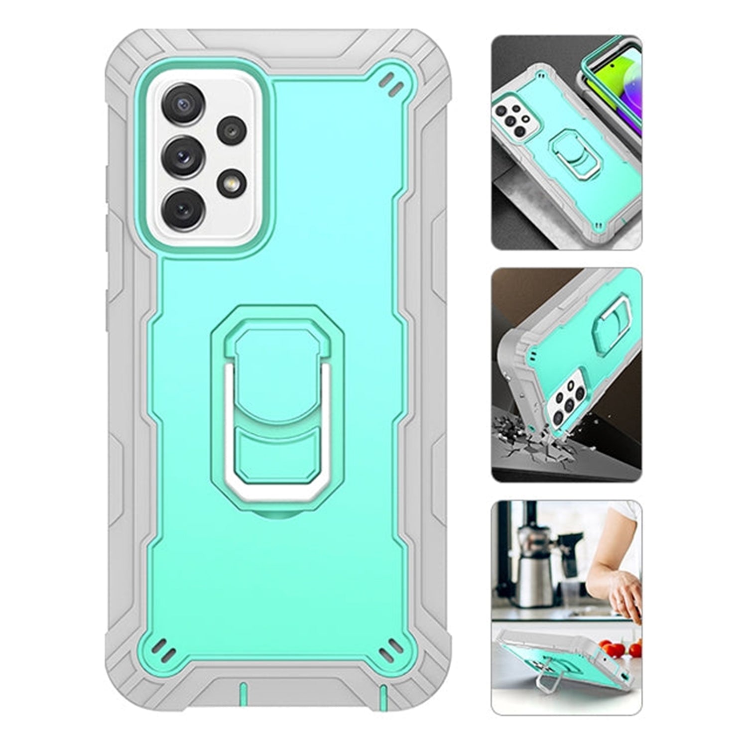 Samsung Galaxy A52(5G) Full azimuth protection hardware bracket silicone case