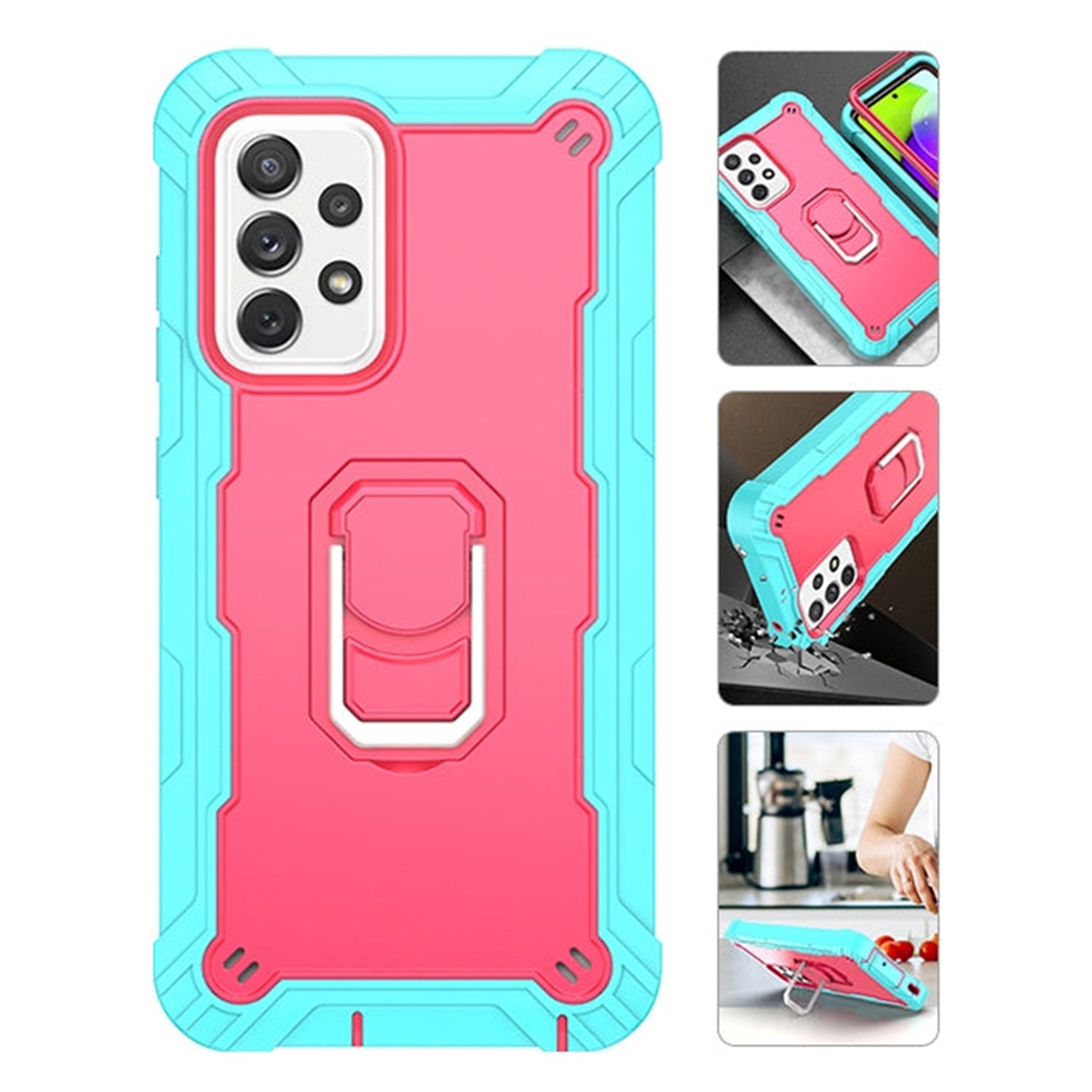 Samsung Galaxy A52(5G) Full azimuth protection hardware bracket silicone case