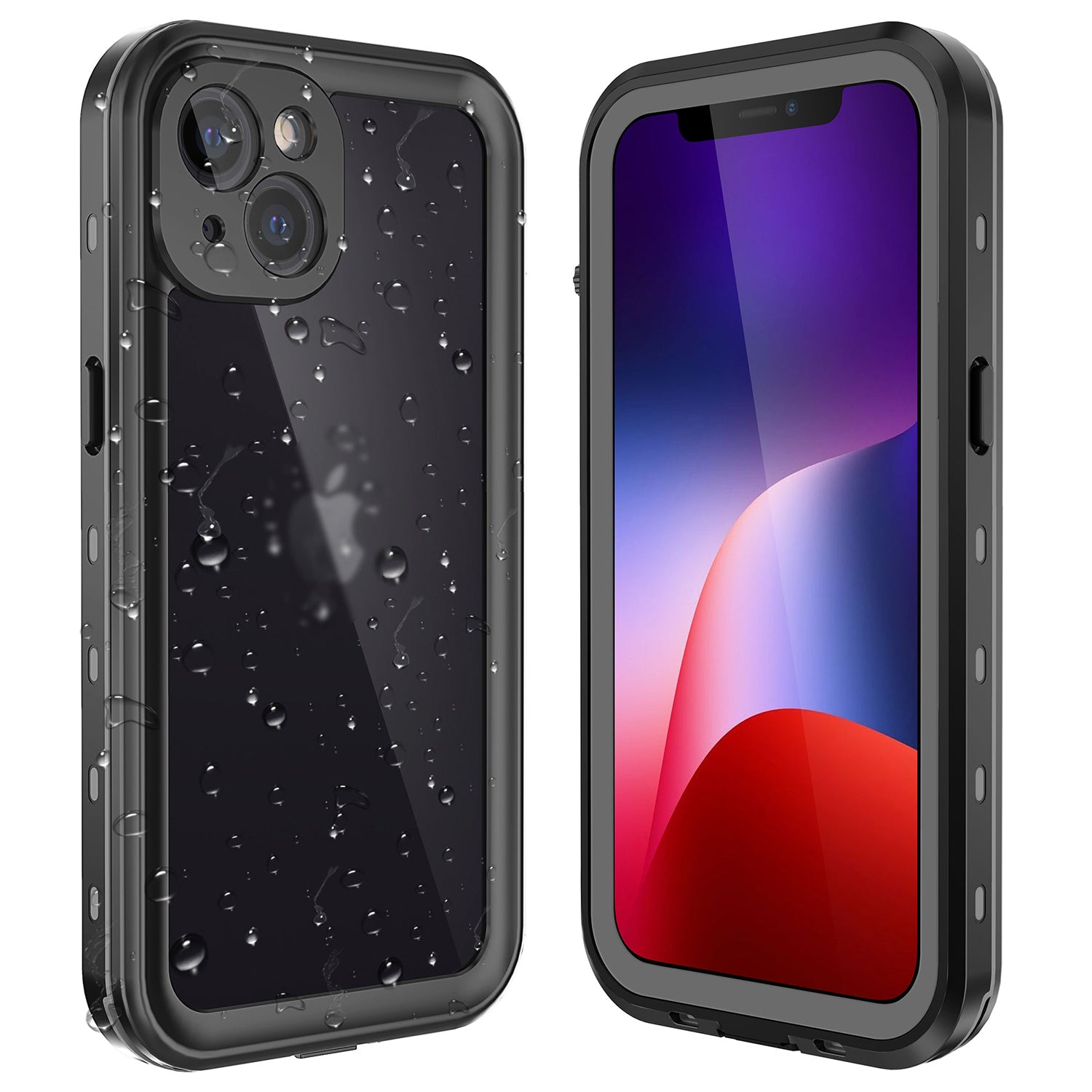 Apple iPhone 14/13 (6.1") 360 Full Protective Waterproof Case with Built-in Screen Fingerprint Protector