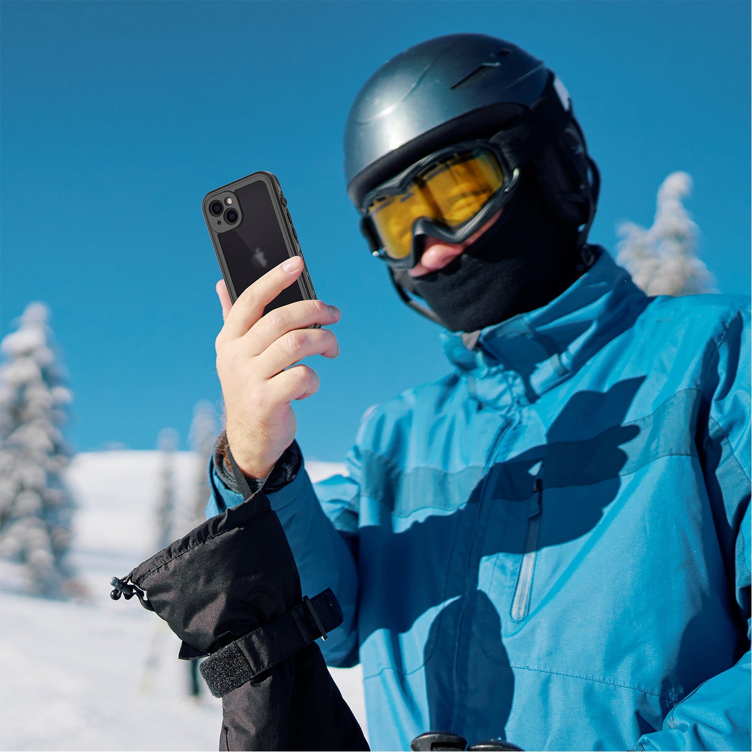 Apple iPhone 14/13 (6.1") 360 Full Protective Waterproof Case with Built-in Screen Fingerprint Protector
