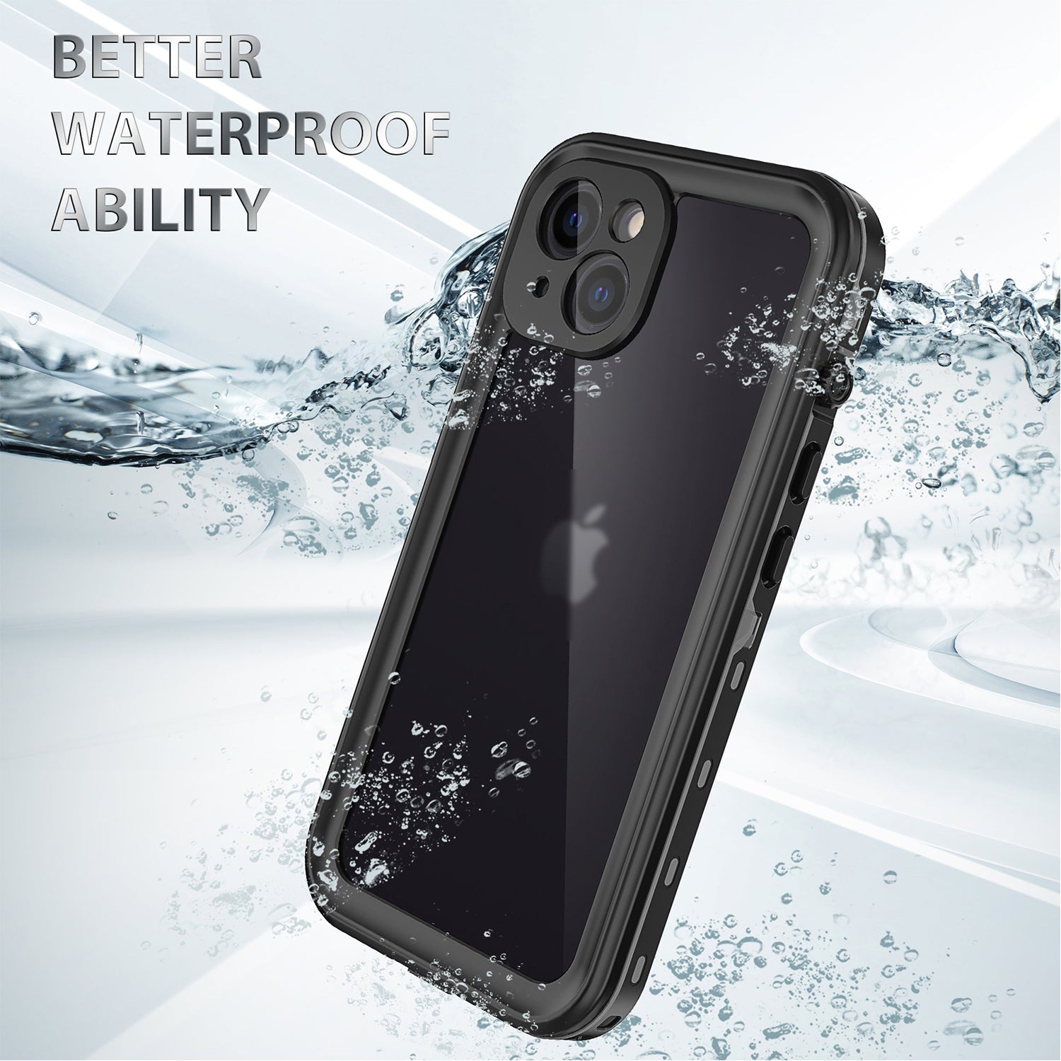 Apple iPhone 14/13 (6.1") 360 Full Protective Waterproof Case with Built-in Screen Fingerprint Protector