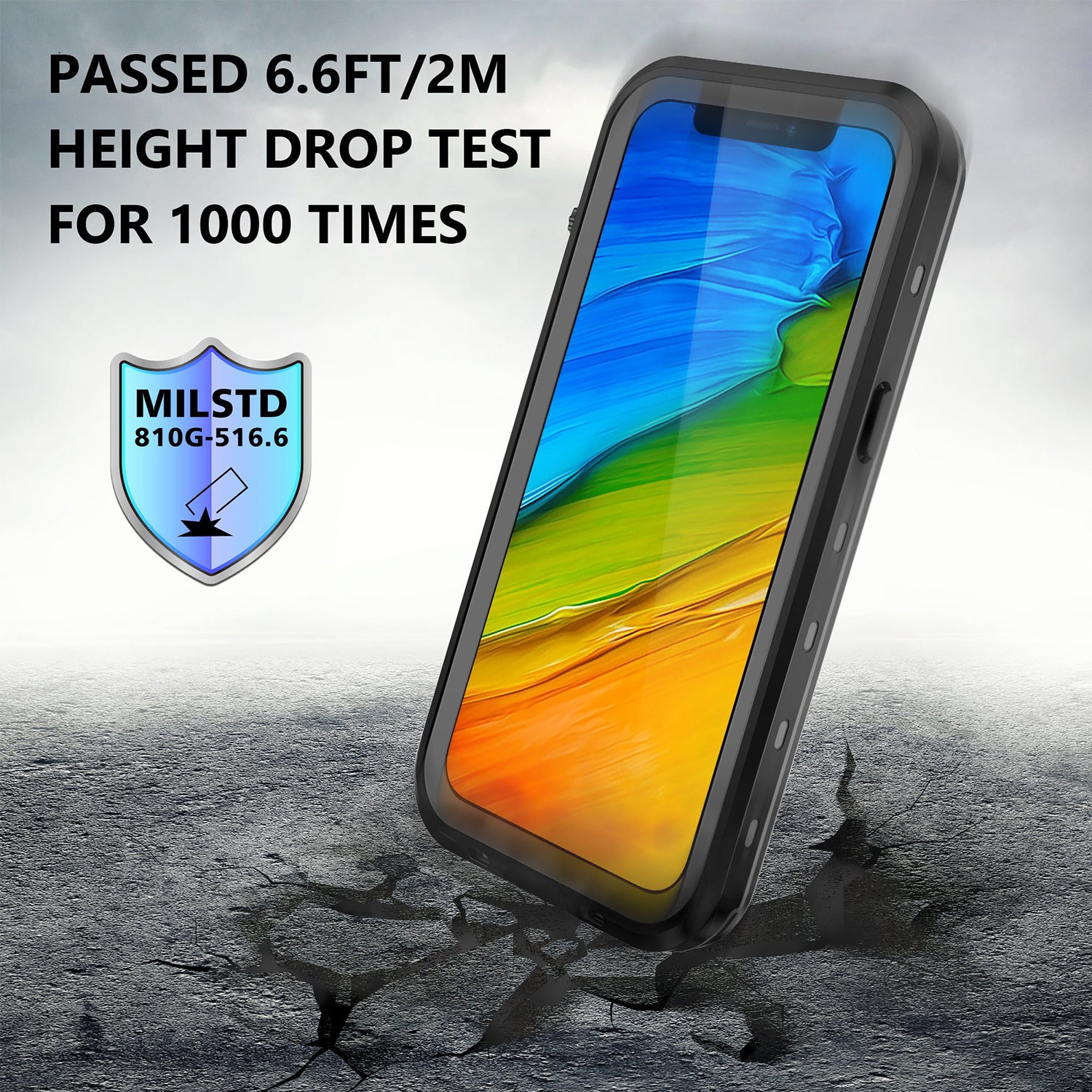 Apple iPhone 13 Pro (6.1") 360 Full Protective Waterproof Case with Built-in Screen Fingerprint Protector