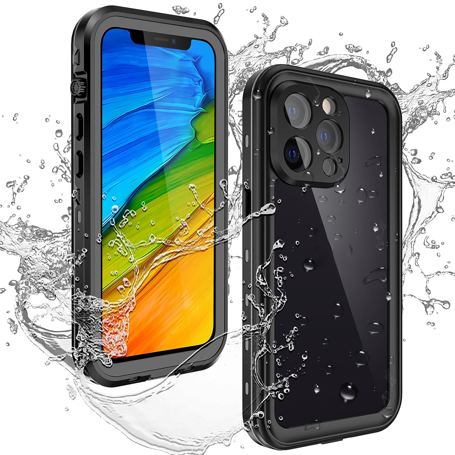 Apple iPhone 13 Pro (6.1") 360 Full Protective Waterproof Case with Built-in Screen Fingerprint Protector