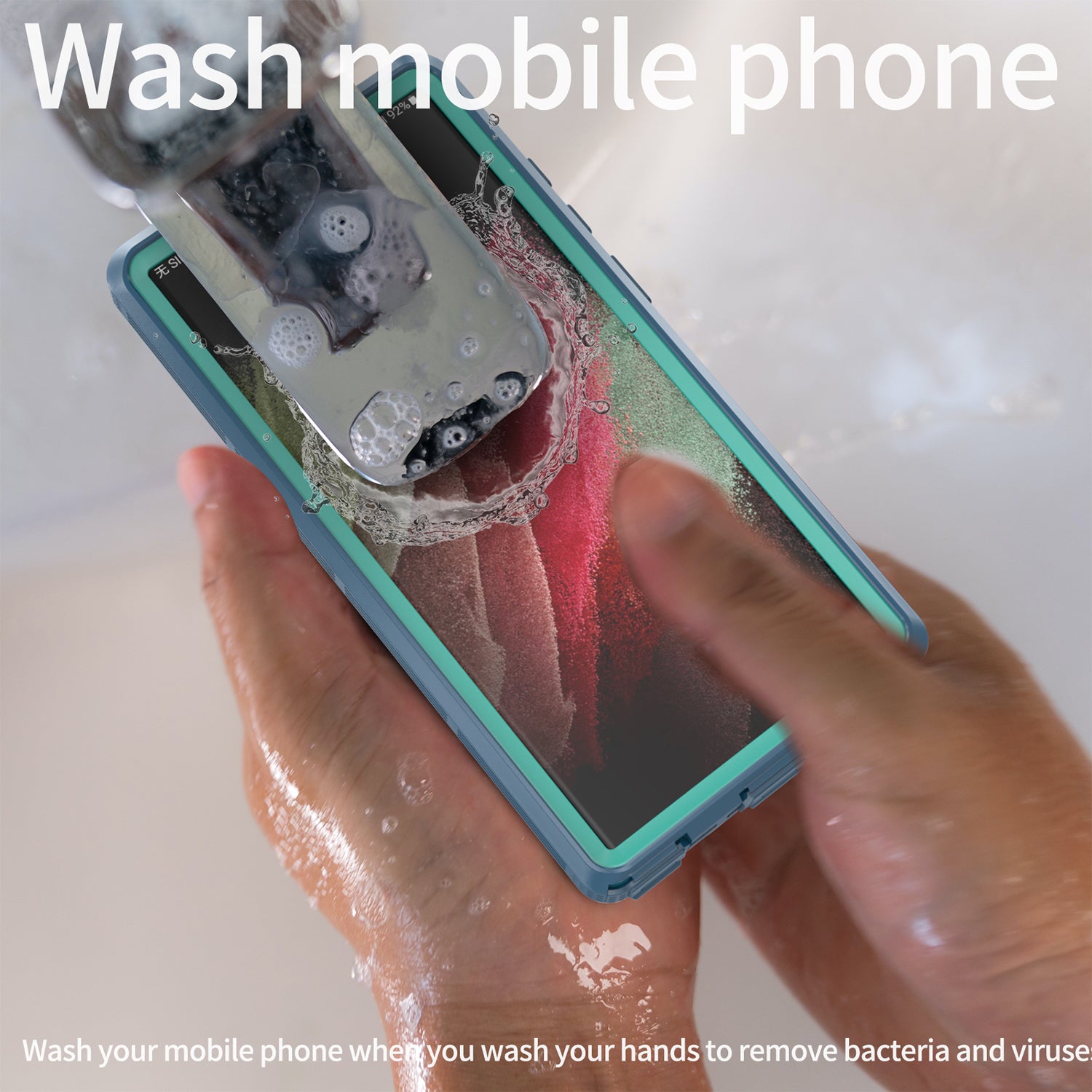Samsung Galaxy S23 Ultra 360 Full Protective Waterproof Case with Built-in Screen Fingerprint Protector