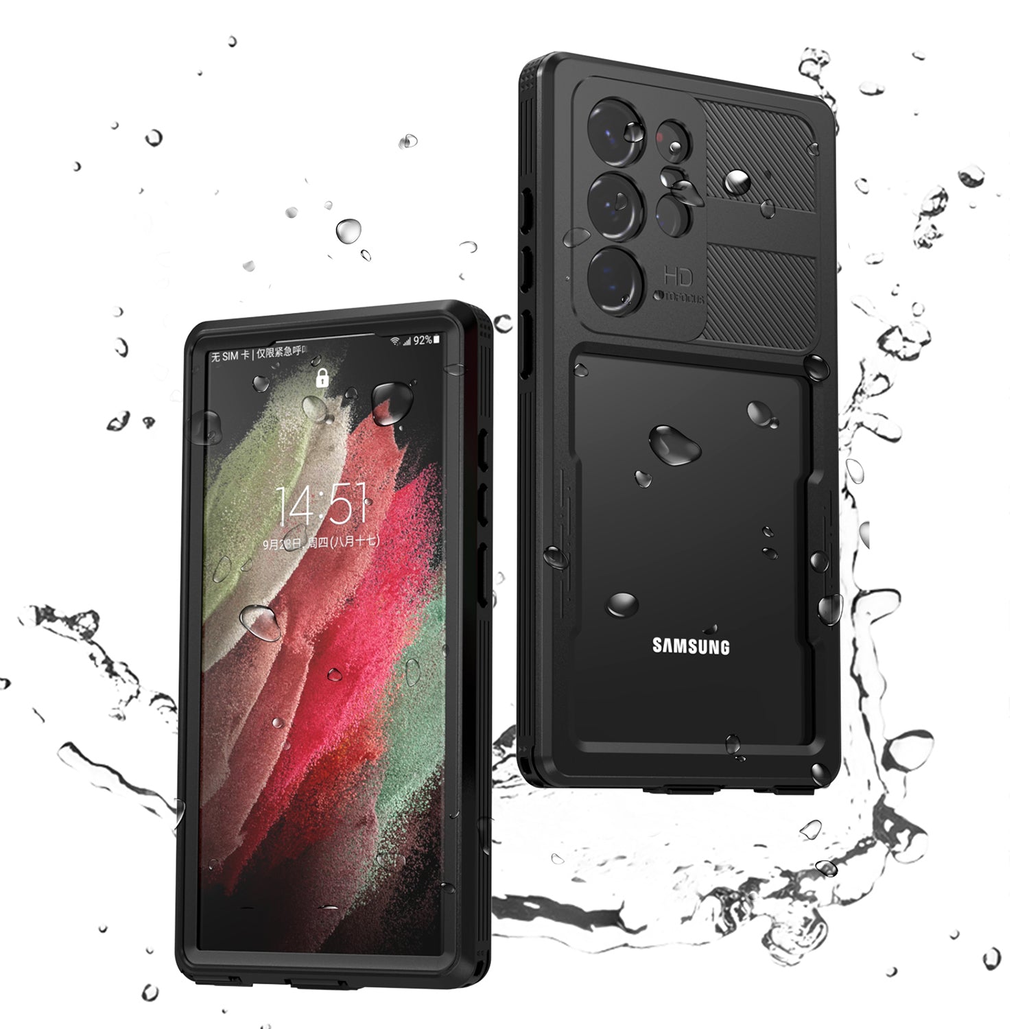 Samsung Galaxy S23 Ultra 360 Full Protective Waterproof Case with Built-in Screen Fingerprint Protector