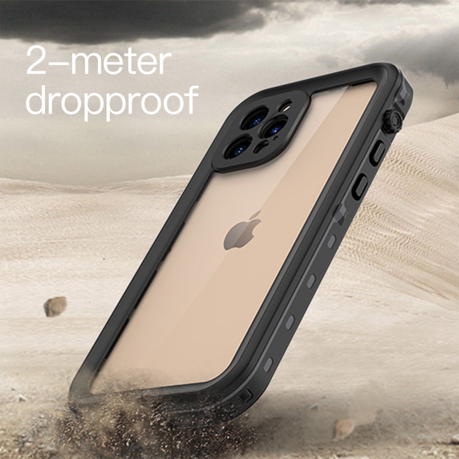Apple iPhone 12 Pro Max (6.7") 360 Full Protective Waterproof Case with Built-in Screen Fingerprint Protector