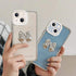 iPhone 13 Diamond frame color electroplating bow case