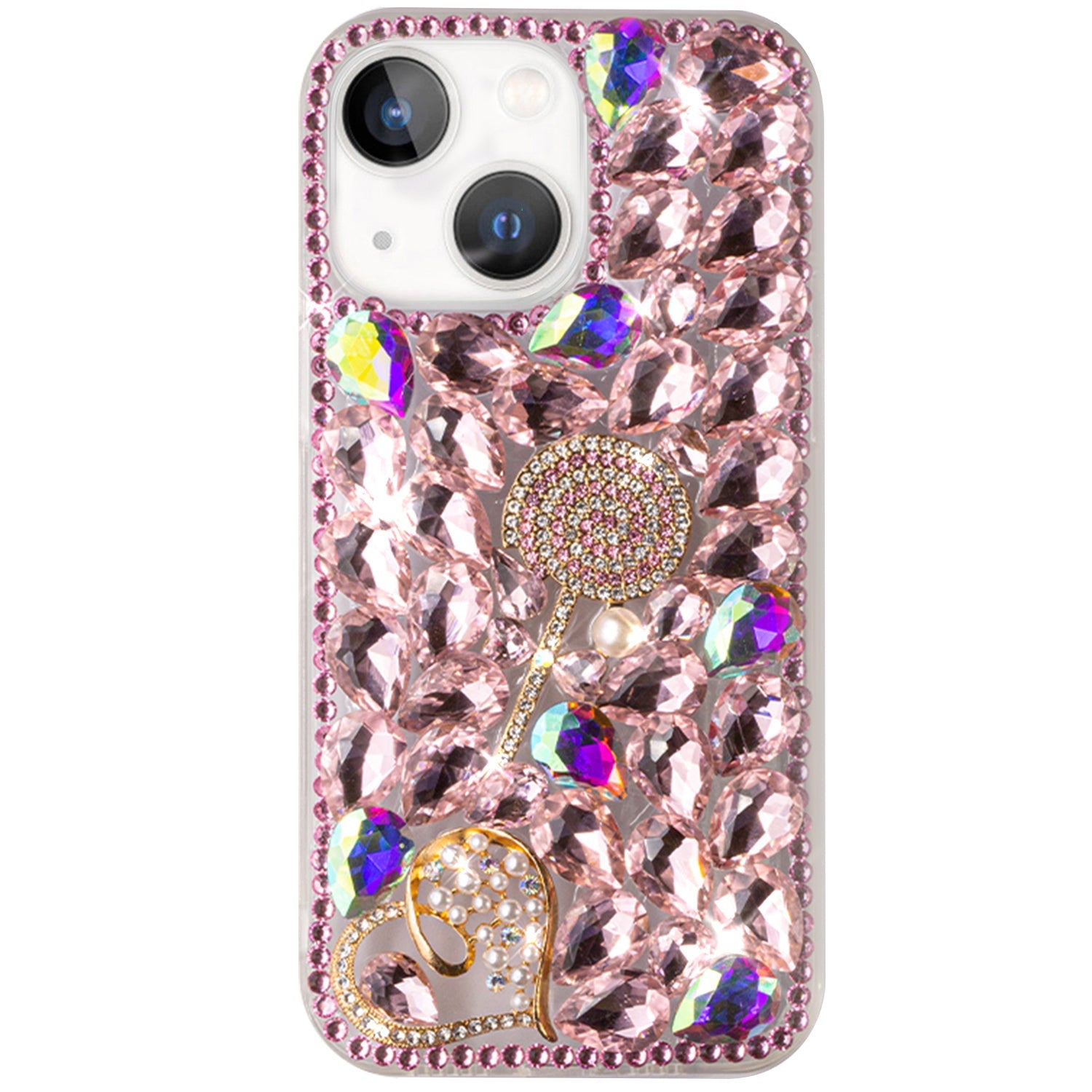 iPhone 13 Max 3D diamond luxury bling bling TPU case-Pink*Lollipop