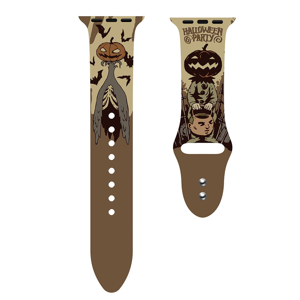 38/40/41 mm Halloween printed iwatch band, suitable for Apple Watch Series. 8/SE/7/6/5/4/3/2/1