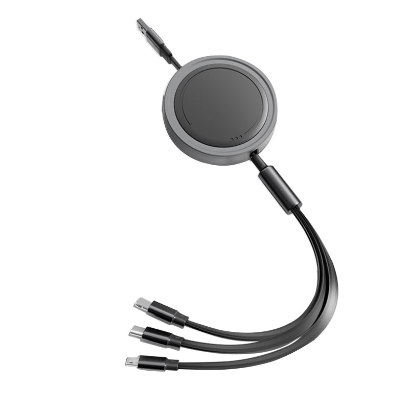 3 in 1(Lightning/Android/Type-C)66W ultra high speed charging telescopic cable