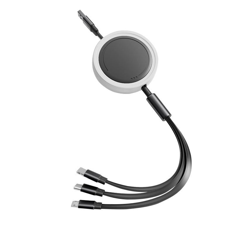 3 in 1(Lightning/Android/Type-C)66W ultra high speed charging telescopic cable