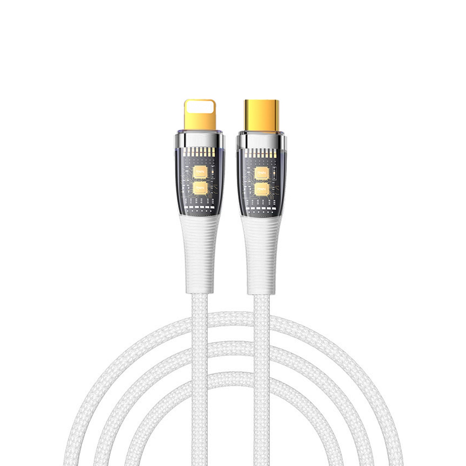 Lightning to Type-C Transparent Charging &Sync Data Cable
