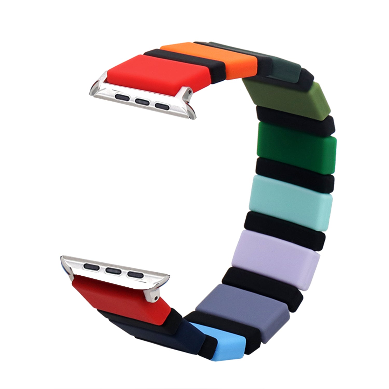38/40/41mmColor soft silicone strap, suitable for Apple Watch series SE /7/6/ 5/ 4