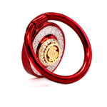 Diamond inlaid 360 ° rotating mobile phone metal ring buckle / kickstand