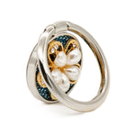 Bling bling pearl and diamonds mobile phone metal ring buckle / kickstand