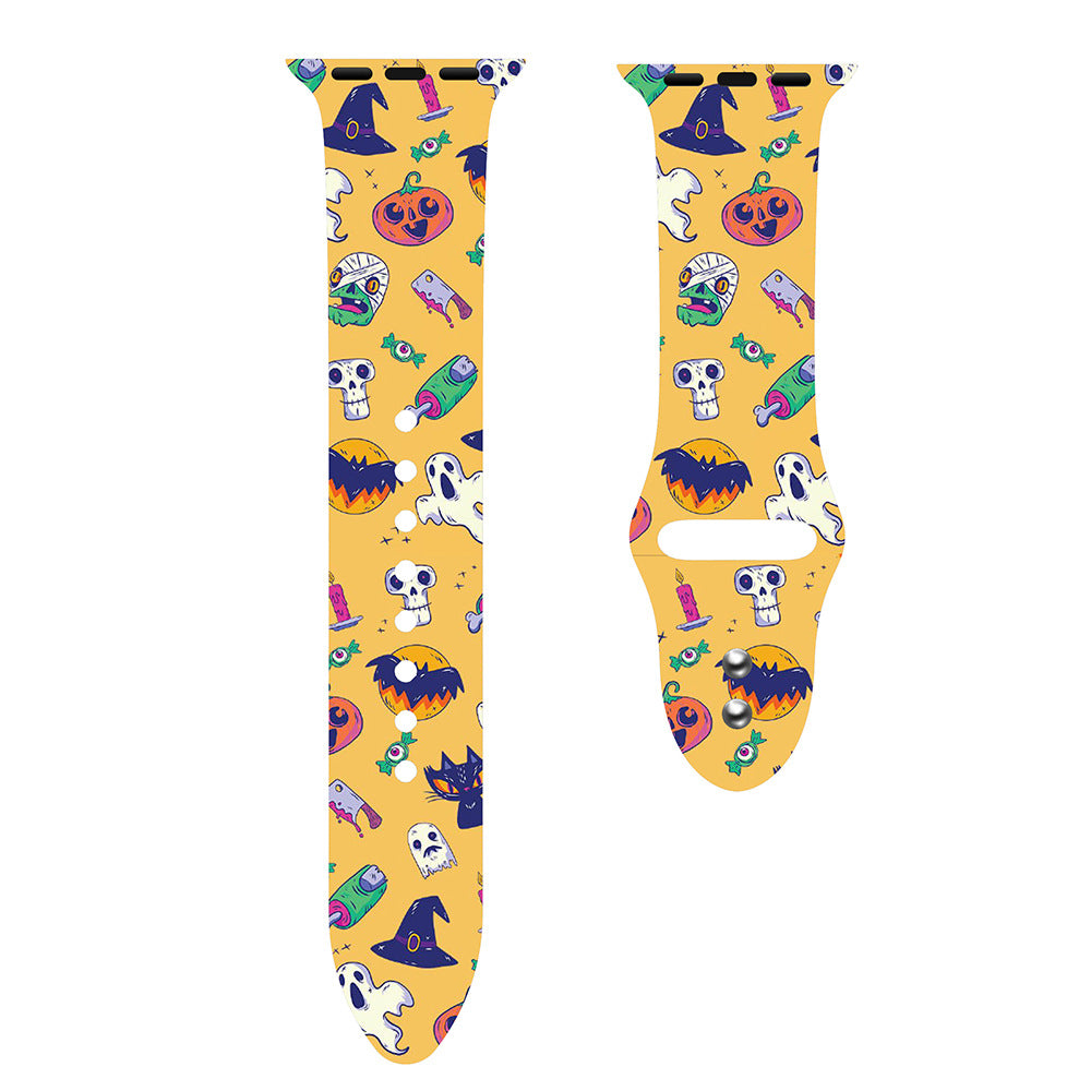 38/40/41 mm Halloween printed iwatch band, suitable for Apple Watch Series. 8/SE/7/6/5/4/3/2/1