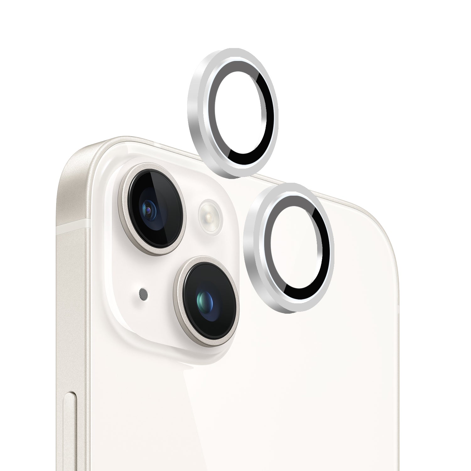 iPhone 14 Lens Protective Metal Ring with Tempered Glass