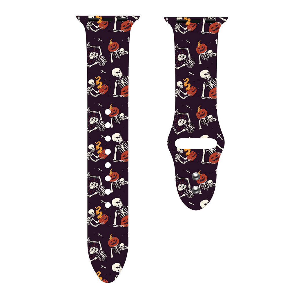 38/40/41 mm Halloween printed iwatch band, suitable for Apple Watch Series. 8/SE/7/6/5/4/3/2/1