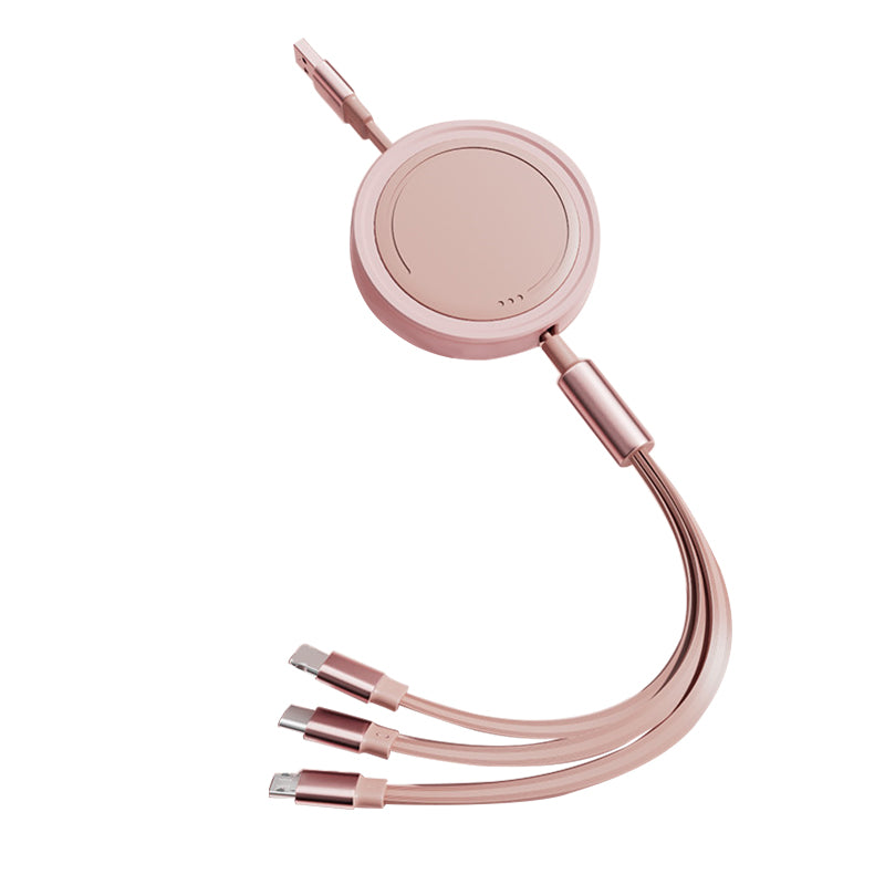 3 in 1(Lightning/Android/Type-C)66W ultra high speed charging telescopic cable
