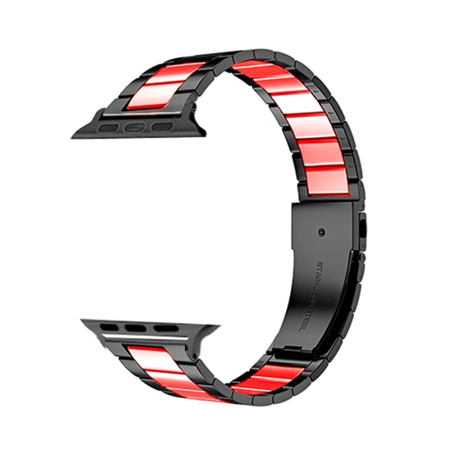 Solid Stainless Steel Metal Replacement Watchband with two-color strap Compatible with iWatch 7/SE /6/ 5/ 4 /3/ 2/1(38mm/40mm,41mm)
