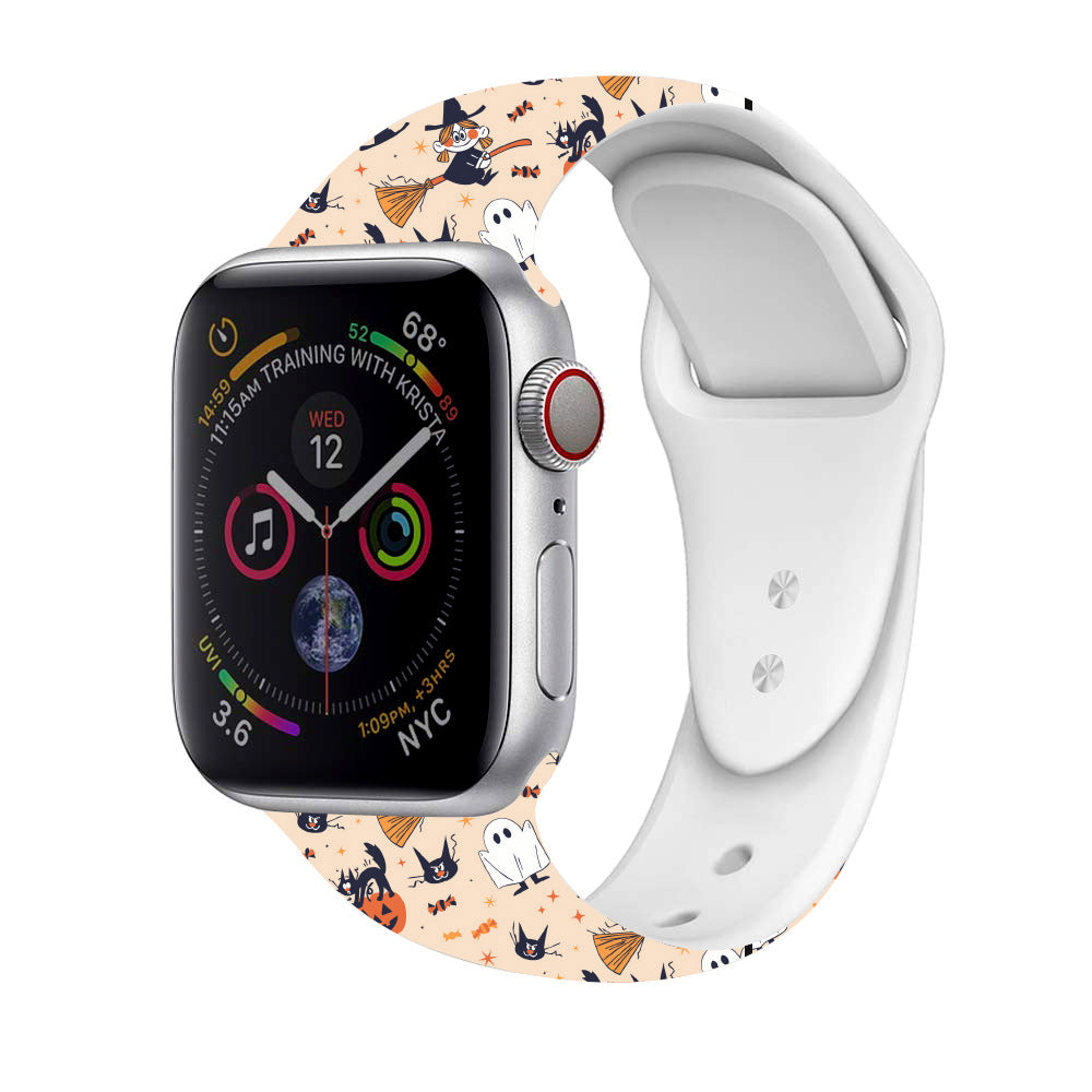 38/40/41 mm Halloween printed iwatch band, suitable for Apple Watch Series. 8/SE/7/6/5/4/3/2/1
