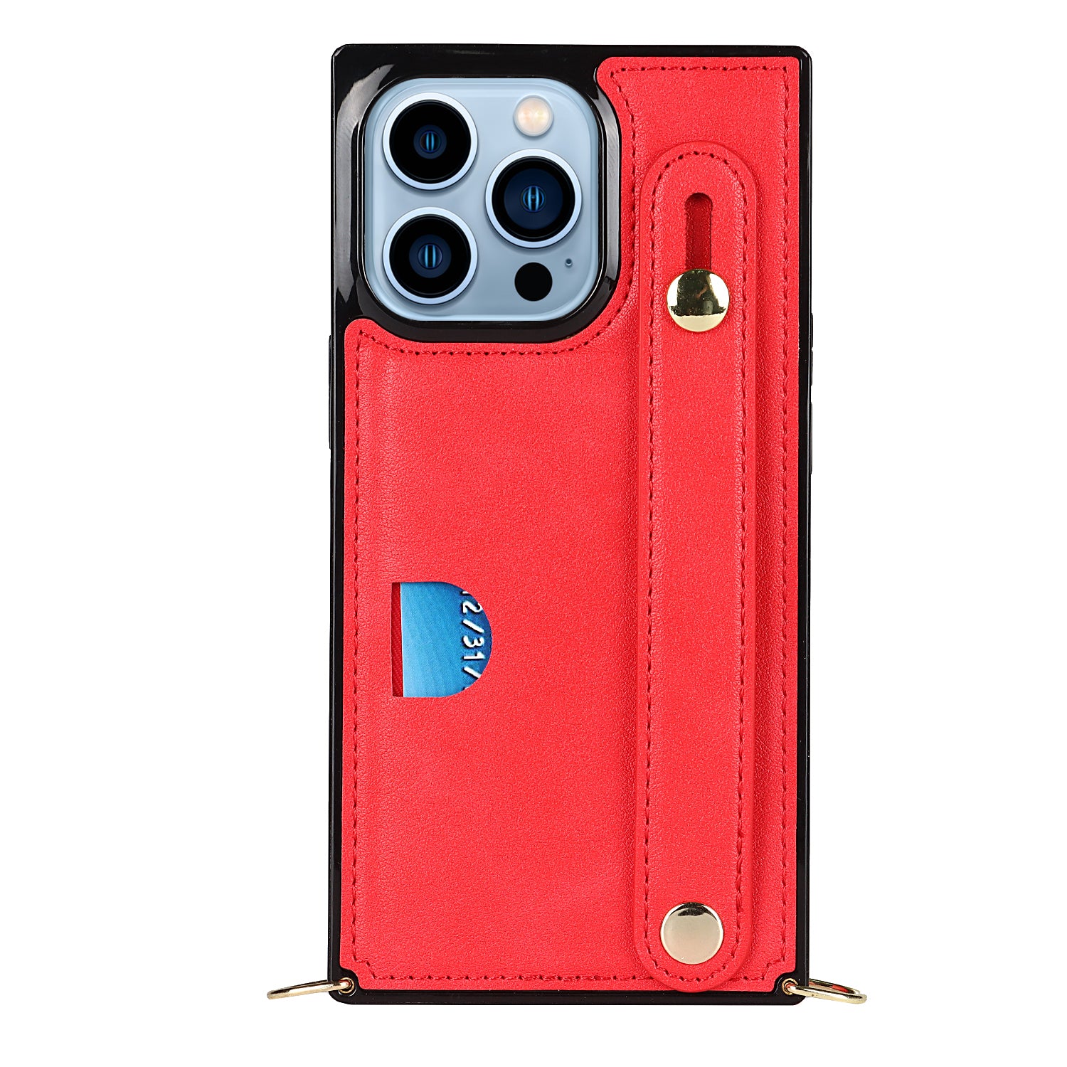 Fashion Leather Case with 1 Credit Card Slots for iPhone 13 Pro(6.1")