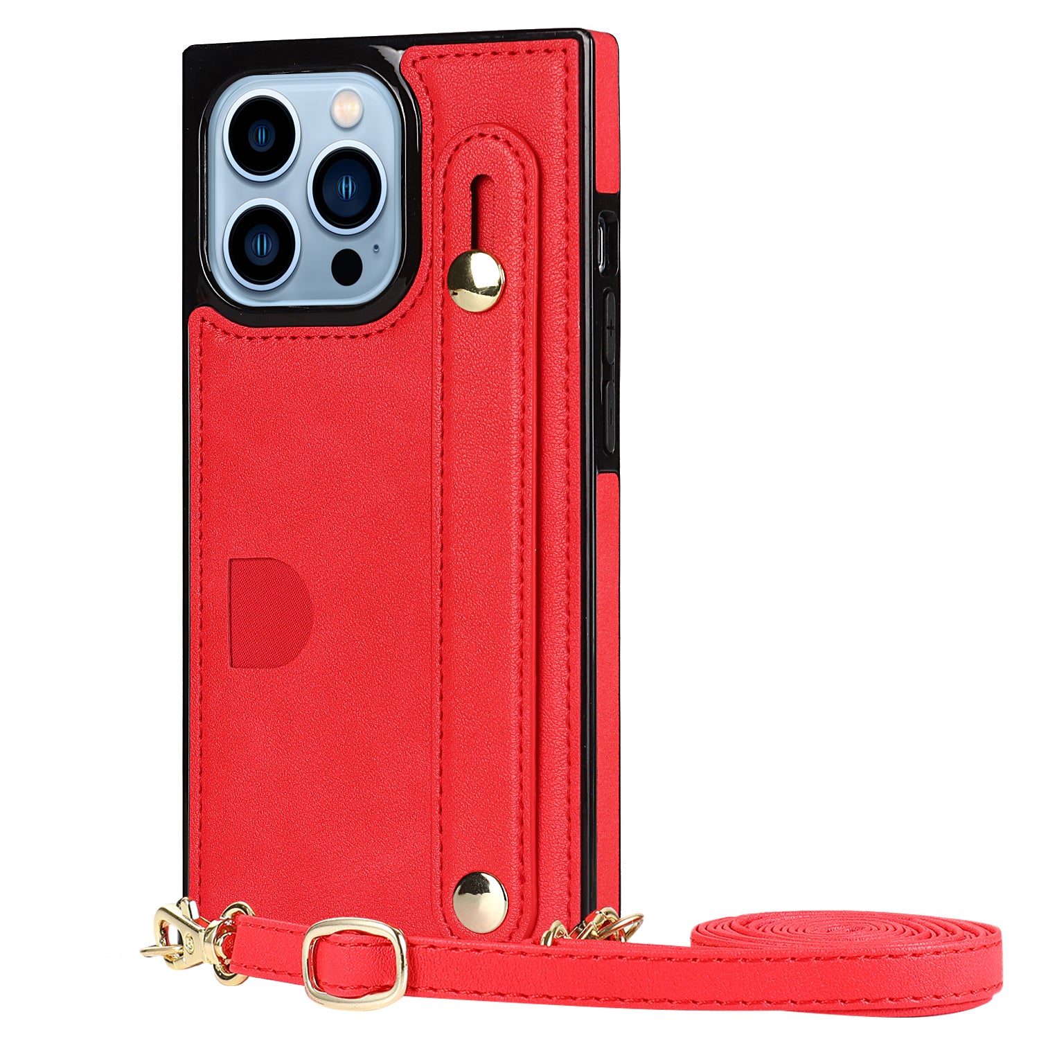 Fashion Leather Case with 1 Credit Card Slots for iPhone 13 Pro Max(6.7")