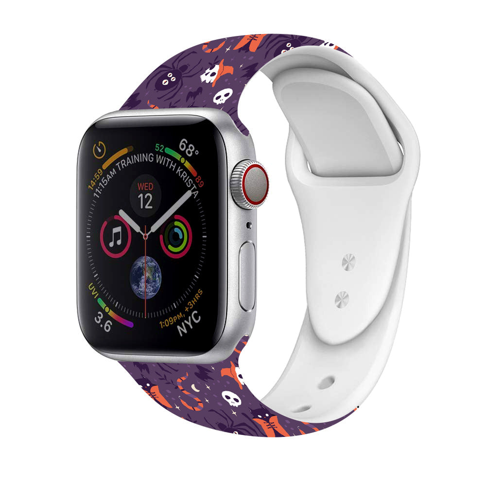 38/40/41 mm Halloween printed iwatch band, suitable for Apple Watch Series. 8/SE/7/6/5/4/3/2/1