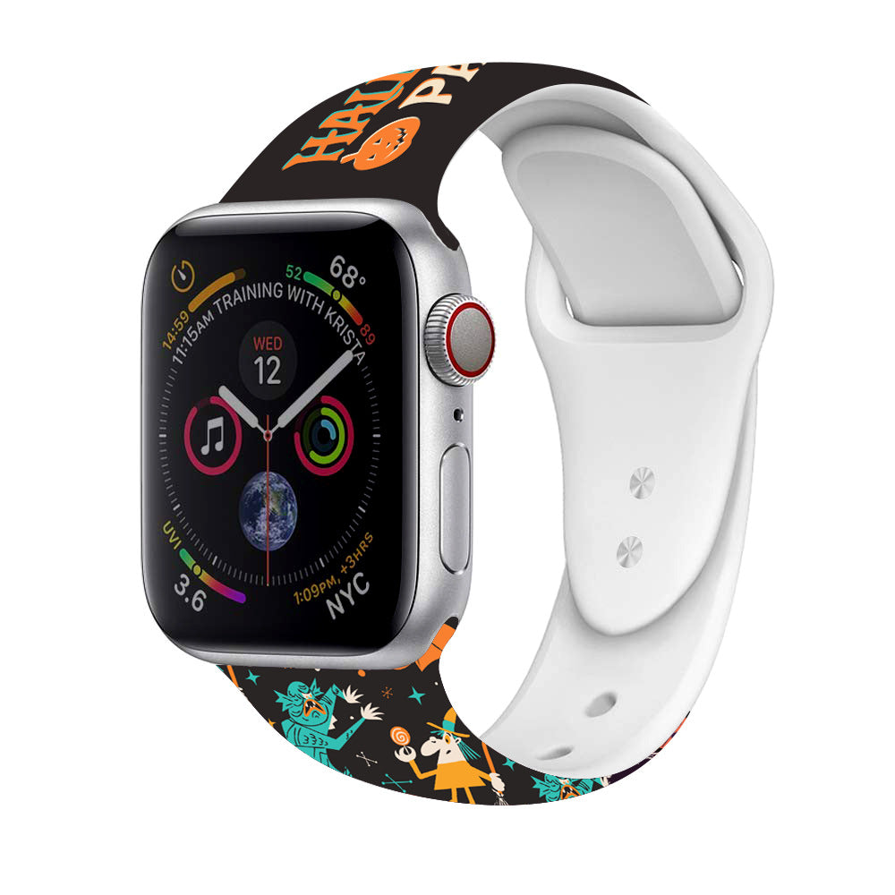 38/40/41 mm Halloween printed iwatch band, suitable for Apple Watch Series. 8/SE/7/6/5/4/3/2/1