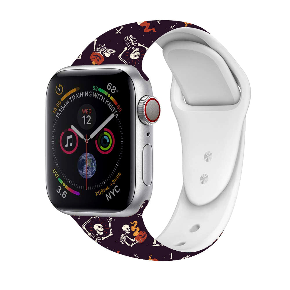 38/40/41 mm Halloween printed iwatch band, suitable for Apple Watch Series. 8/SE/7/6/5/4/3/2/1