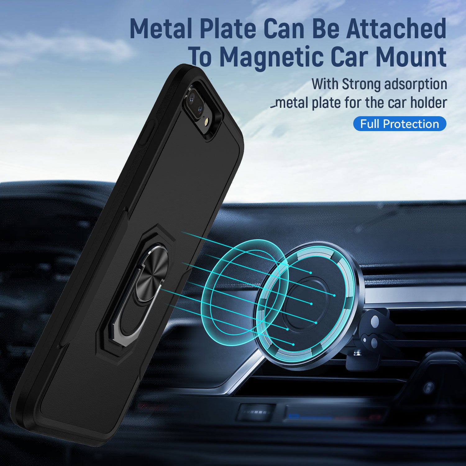 iPhone 6/7/8 Plus Kickstand fully protected heavy-duty shockproof case