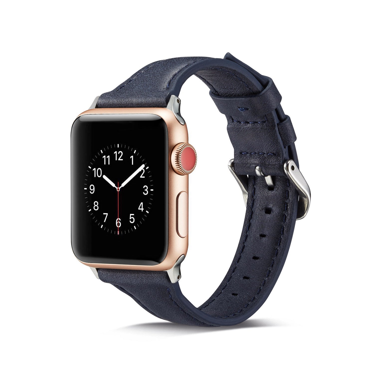 38/40/41mm Apple Watch series 7/6/5/4/3/2/1 Cowhide Belt Lady Blue Replacement Belt
